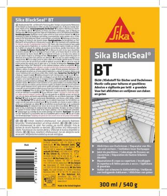 Mastic Bitumineux Pour Raccord D Etancheite En Couverture Noir Sika Blackseal Bt 300 Ml Castorama
