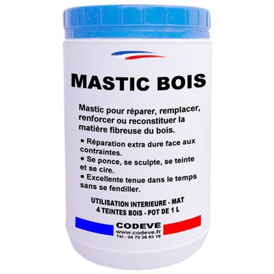 Mastic Bois -  1 L   - Codeve Bois - Chêne clair