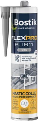 Mastic colle Bostik Flexpro PU 811 gris 300ml