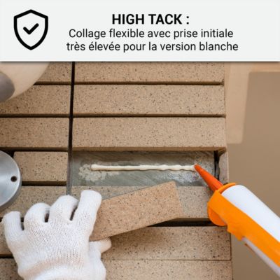 Mastic Colle MS Polymère, étanchéité des sols et murs : ARCAMASTIC POLYMÈRE Transparent - 290 ml x 1 - ARCANE INDUSTRIES