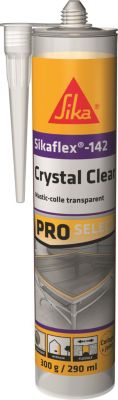 Mastic colle multi-usages transparent Sika Sikaflex Crystal Clear