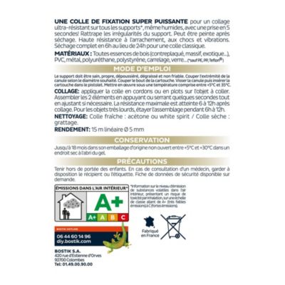 Mastic colle multimatériaux Bostik 290 ml
