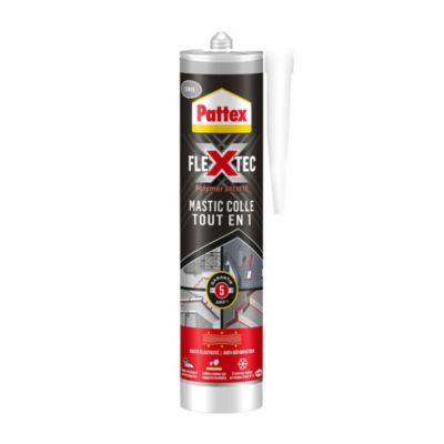 Mastic colle Pattex Flextec gris 389g