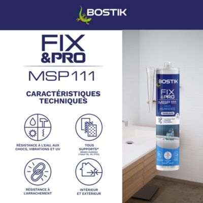 Mastic colle pièces humides Bostik Fix&pro MSP 111 290 ml