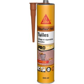 Mastic colle Sikaflex 145 terre cuite pour réparation et collage souple de tuiles 300ml Sika