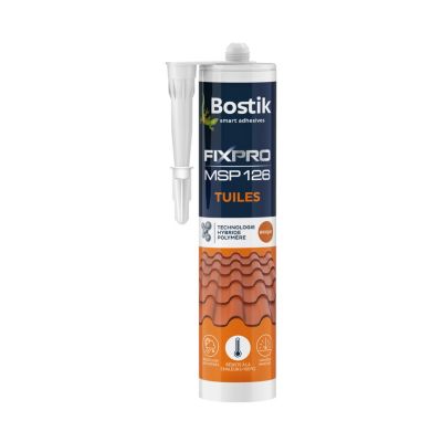 Mastic colle tuiles Bostik 290 ml coloris brique
