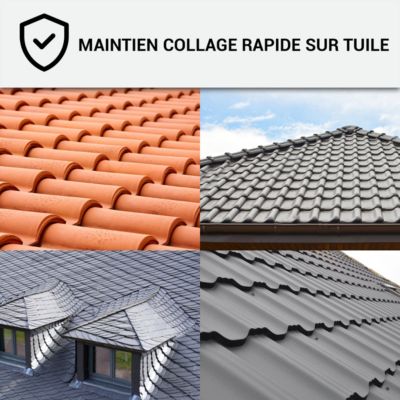 Mastic Colle Tuiles Polyuréthane Hybride: ARCAMASTIC JOINT ET COLLE Terre Cuite - 290 ml x 3 - ARCANE INDUSTRIES