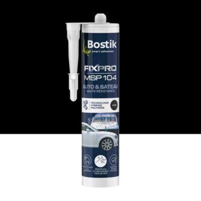 Mastic colle voitures et bateaux Bostik 290 ml coloris noir