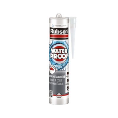 Mastic d'étanchéité pour joints et fissures transparent 280 ml, Rubson Waterproof