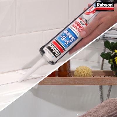 Mastic d'étanchéité salle de bain Rubson silicone séchage express blanc 280ml