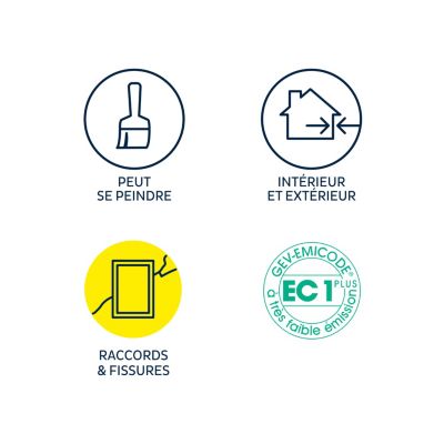 Mastic d’étanchéité spécial maçonnerie et portes blanc Bostik Joint Parfait tous matériaux, lot de 3 cartouches de 280 ml