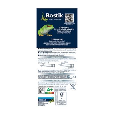 Mastic d’étanchéité spécial toit et gouttière noir Bostik Joint Parfait tous matériaux, cartouche de 290 ml