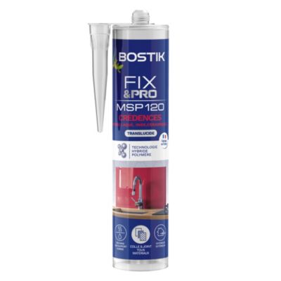 Mastic de fixation crédence Bostik Fix&pro MSP 120 290ml