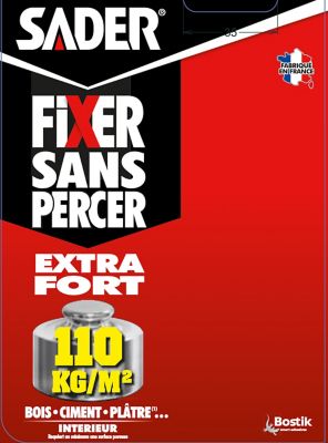 Mastic De Fixation Sader Fixer Sans Percer Extra Fort Blanc Tube 55ml Castorama