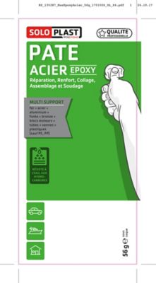 Mastic époxy à base d'acier Solomet 57 g