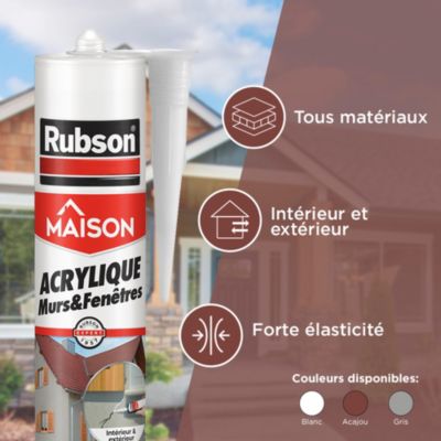Mastic murs et fenêtres Rubson blanc 280ml