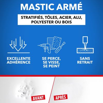 Mastic polyester Sintomarine armé 290g