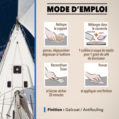 Mastic armé polyester - Pot de 330g - SintoMarine - 32300