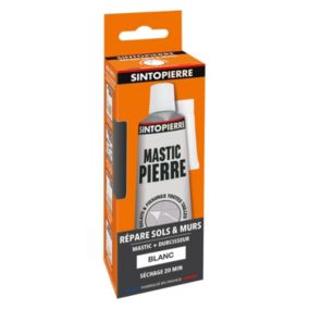 Mastic polyester Sintopierre blanc en tube de 66 ml