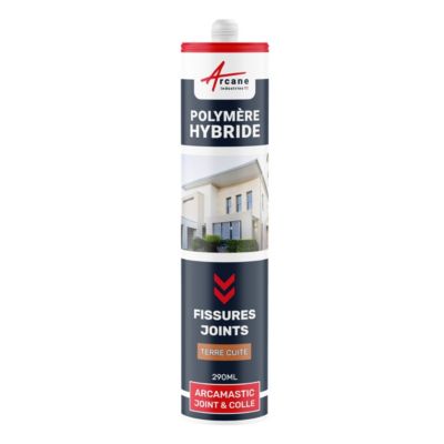 Mastic Polyuréthane Hybride Fissures et Joints : ARCAMASTIC JOINT ET COLLE Terre Cuite - 290 ml x 1 - ARCANE INDUSTRIES