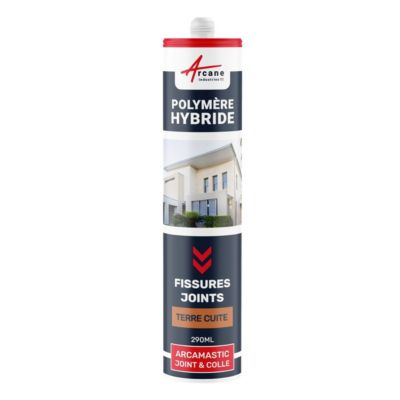 Mastic Polyuréthane Hybride Fissures et Joints : ARCAMASTIC JOINT ET COLLE Terre Cuite - 290 ml x 1 - ARCANE INDUSTRIES