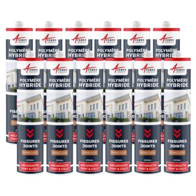 Mastic Polyuréthane Hybride Fissures et Joints : ARCAMASTIC JOINT ET COLLE Terre Cuite - 290 ml x 1 - ARCANE INDUSTRIES