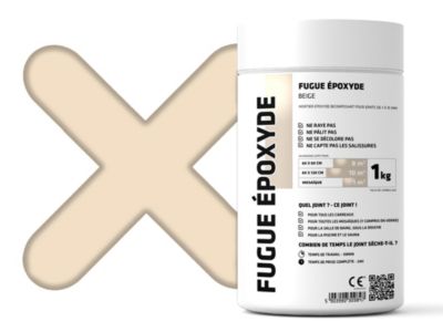 Mastic époxy bi-composant pour le remplissage des joints - Beige - 1Kg