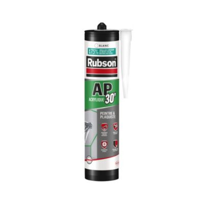 Mastic Rubson AP30 Finitions et Fissures Spécial Peinture blanc cartouche 300ml