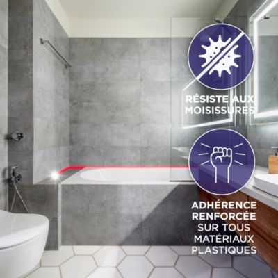 Mastic Rubson Bain & Cuisine Baignoire synthétique blanc cartouche 280ml