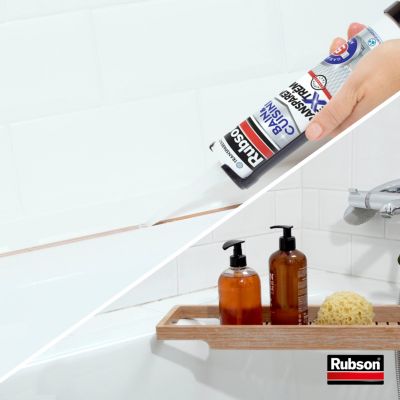 Mastic Rubson Bain&Cuisine Expert Anti-moisissures transparent cartouche 280ml