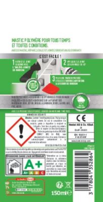 Mastic Rubson Fixation Je Jointe&Colle transparent tube 150ml