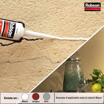 Mastic Rubson Maison Acrylique Murs-Fenêtres blanc cartouche 280ml vendu par 3 pièces