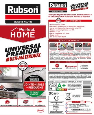 Mastic Rubson Perfect Home Universal Premium blanc cartouche 280ml