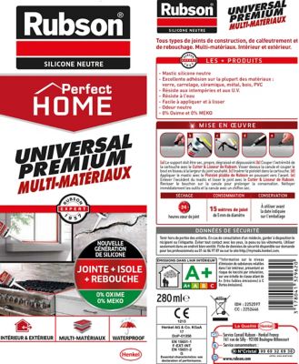 Mastic Rubson Perfect Home Universal Premium transparent cartouche 280ml