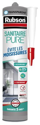 Silicone anti-moisissures transparent RUBSON : la cartouche de 280
