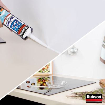 Mastic Rubson Sanitaire Salle de bains Saine Mastic blanc cartouche 280ml vendu par 2