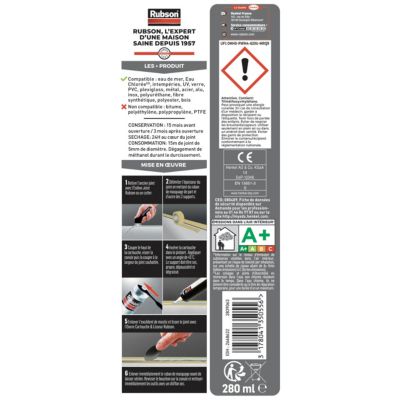 Mastic Rubson Special Materials Piscine transparent cartouche 280ml
