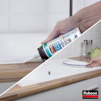 Mastic salle de bain Rubson blanc 200ml