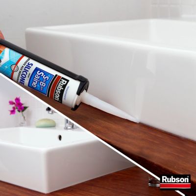 Mastic salle de bain Rubson transparent 280ml vendu par 2