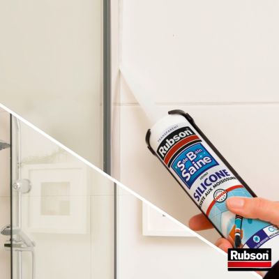 Mastic salle de bain Rubson transparent 280ml vendu par 2