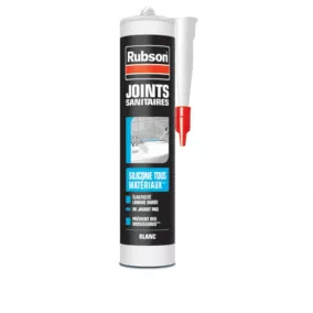 Mastic Sanitaire Rubson silicone tous matériaux blanc 280ml