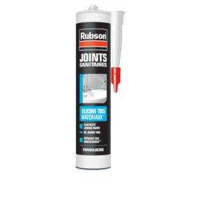 Mastic Silicone pour joints étanchéité douche, salle de bain, cuisine -  ARCAMASTIC SANITAIRE - Transparent - 300 ml x 1 - ARCANE INDUSTRIES