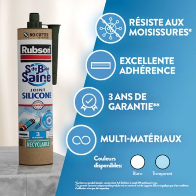 Mastic sanitaire transparent Salle de bain Saine Rubson 280 ml