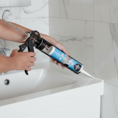 Mastic silicone acétoxy cuisine et salle de bain Volden blanc 280ml