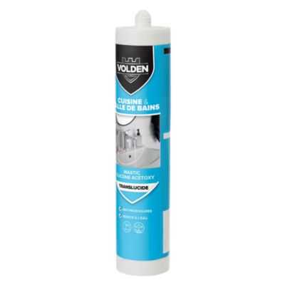 Mastic silicone acétoxy cuisine et salle de bain Volden transparent 280ml