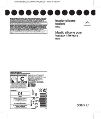 Mastic silicone intérieur blanc 300ml