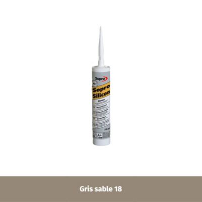 Mastic silicone pour pierre naturelle - Gris sable 18 - 310 ml | Castorama