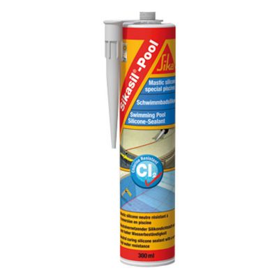 Mastic silicone spécial joint pour piscine Sika Sikasil Pool