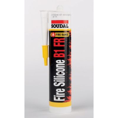 Mastic - SOUDAL - Fire Silicone B1 FR - Haut pouvoir ignifuge - Résistant aux UV - Facile à appliquer