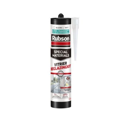 Mastic vitrier coloris blanc 280ml Rubson
